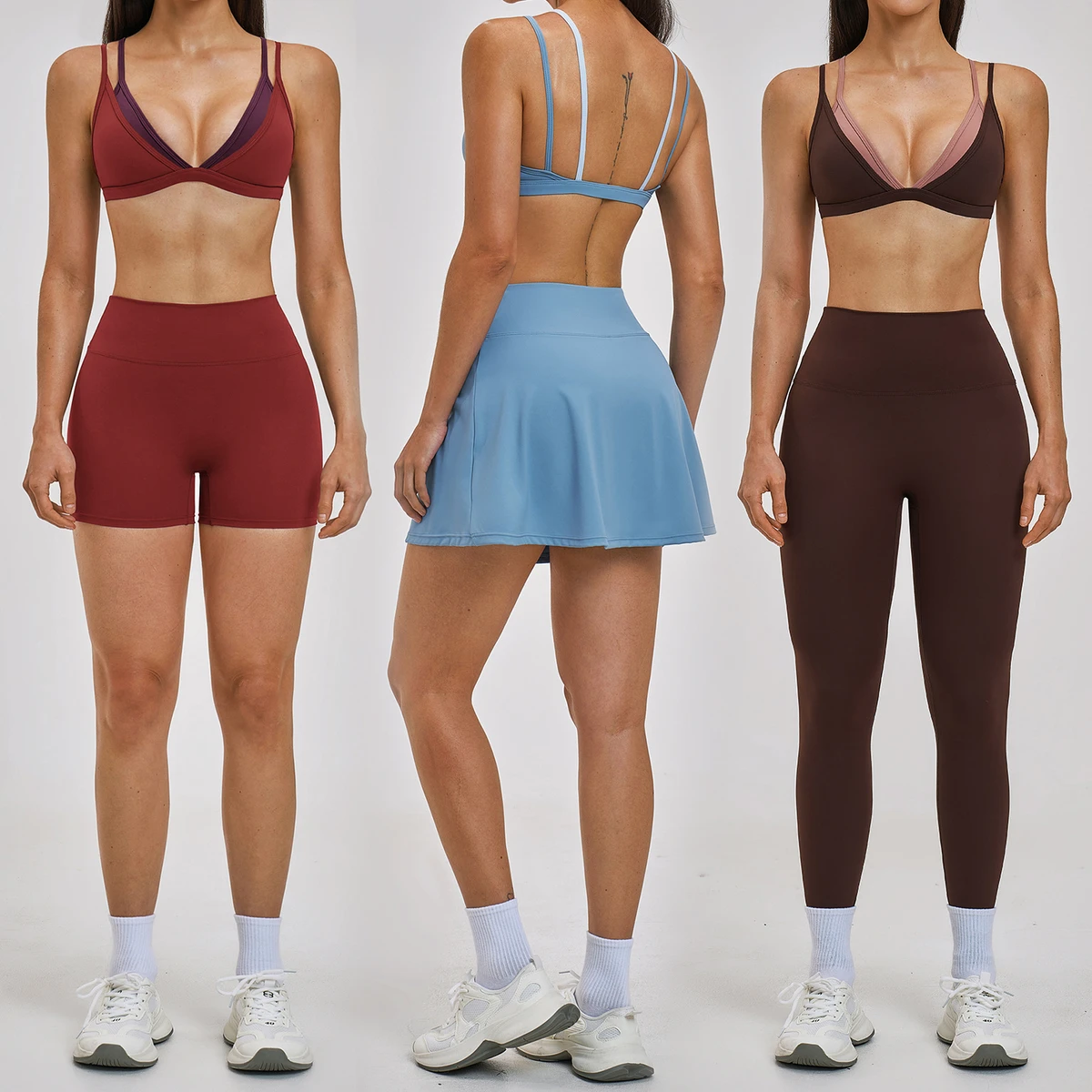 Factory Supply 2 Piece Breathable Women Fitness Tennis Gym Set New Arrival Spandex Quick Dry Yoga Bra Set Stylish Women Yoga Set