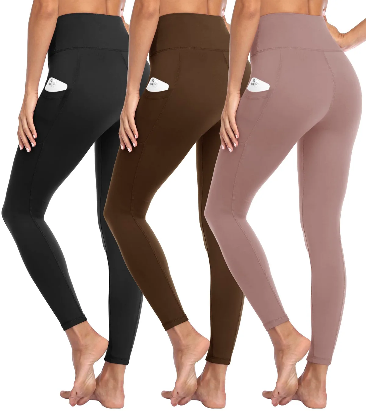 Classical Breathable High Waist Yoga Leggings for Women Custom Logo Printed Gym Pants with Pocket Formal Style Factory Direct