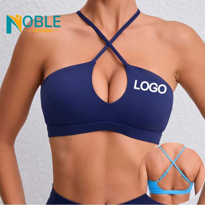 Women Stylish High Support Quick Dry Adjustable Convertible Straps Compression Lightweight Spandex Sports Bra