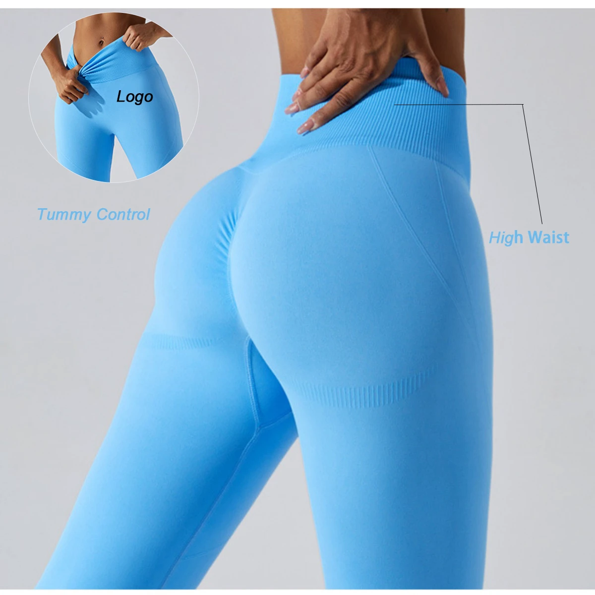 Custom Yoga Pants High Waist Yoga Leggings Tummy Control