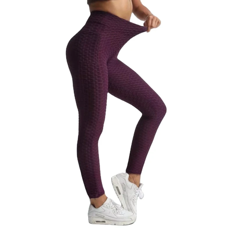 Women High Waist Pants Slim Fit Stretch Yoga Workout Trousers Pocket Leggings for Gym Running Plus Size Leggings