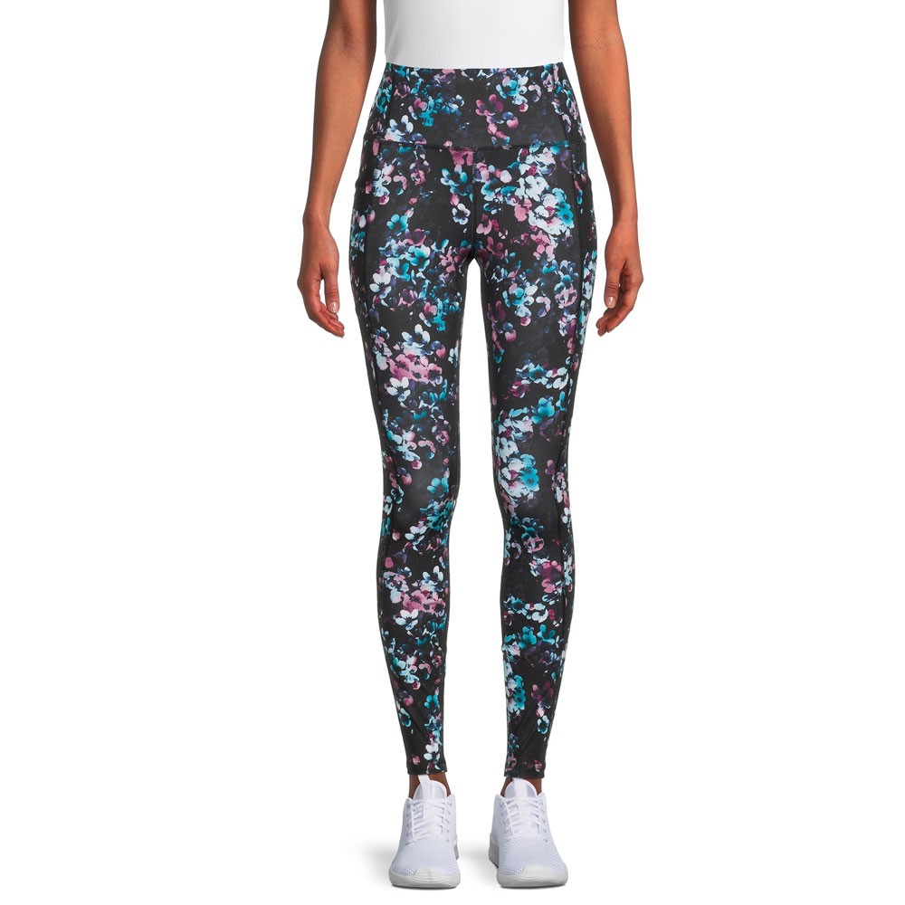 High Waist Floral Print Yoga Leggings Full Length Four-Way Stretch Spandex Polyester Women's Fitness Pants