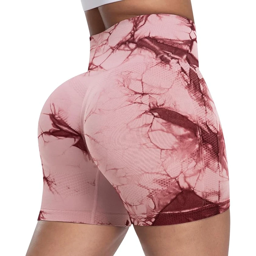 Women High Elastic Waist Yoga Shorts with Pockets Breathable & Eco-Friendly for for Gym Workouts in Sports Style