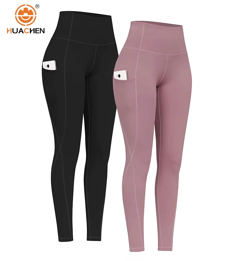 Women's High-Waisted Elastic Spandex Yoga Pants Breathable Casual Sports Leggings Plus Sizes (XS-XXL) Solid Calf-Length 220g
