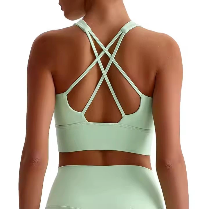 Female Hot Sexy Xxxx Sports Bra Manufacturers Buttery Soft Stretchy Y Shape Back Contrast Women'S Sports Yoga Bra With Padding