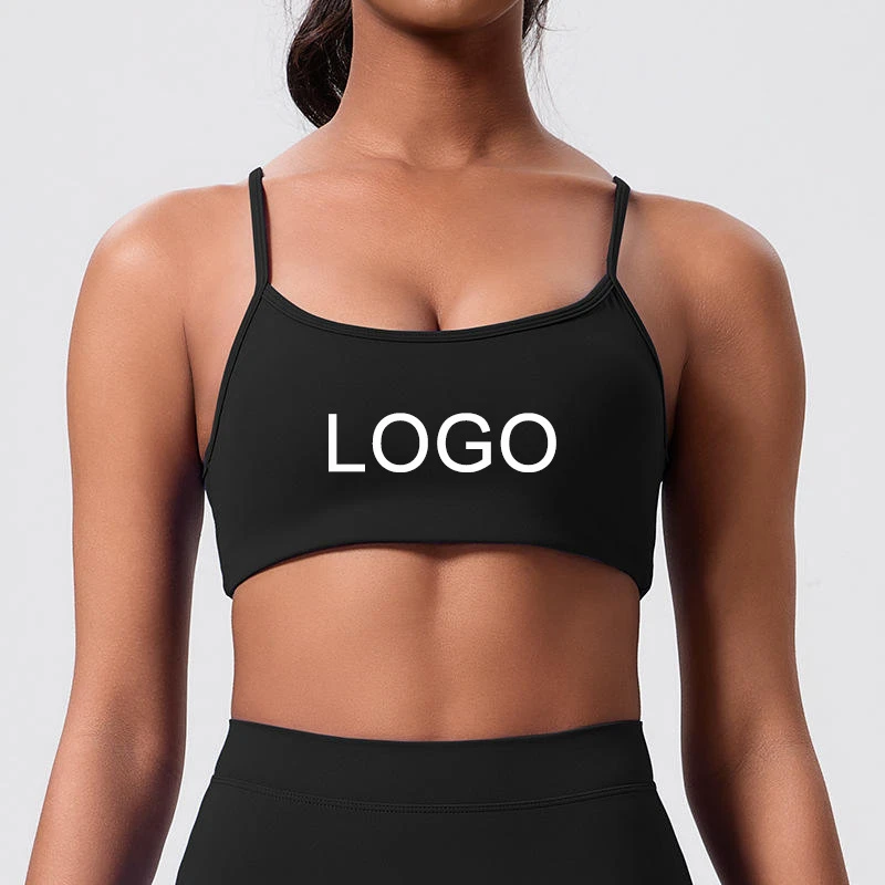 Cross Back Longline High Impact Sports Bra Strappy Back Supportive Sport Bra for Women
