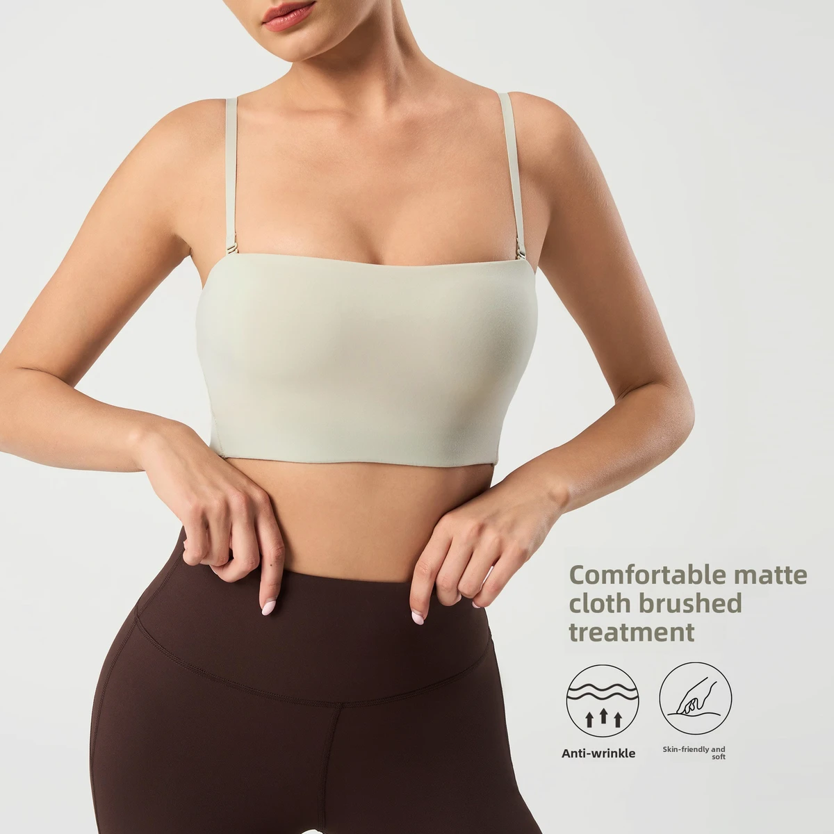 No Breast Pads Sexy Adjustable Sling Yoga Vest Nude Beautiful Back Push-Up Sports Bra for Women Breathable Yoga Bra