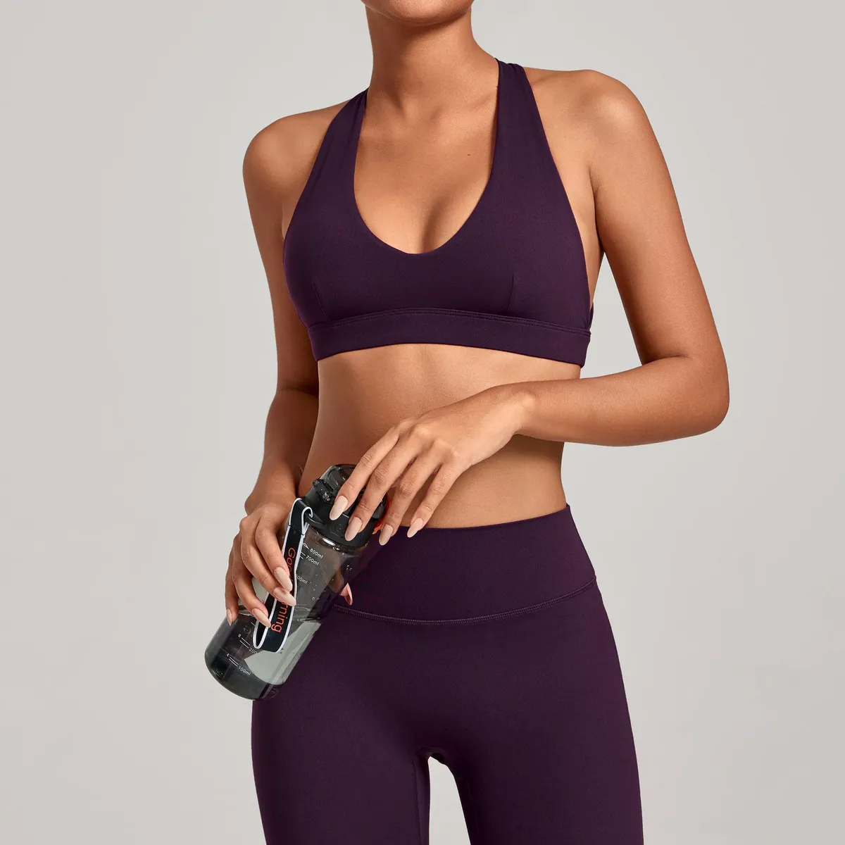 Custom OEM Logo Breathable High Support Yoga Bra Top Removable Chest Pad Spandex/Nylon Material for Women's Fitness Activewear