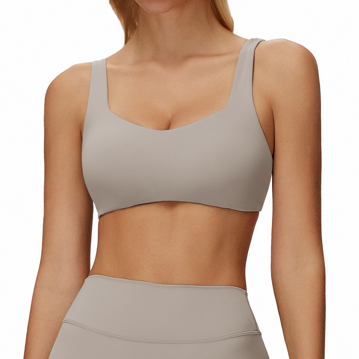 Premium-Quality Yoga Sports Bra with Thin Straps and Cross-Back Design Breathable Lightweight Medium Support for Running Fitness