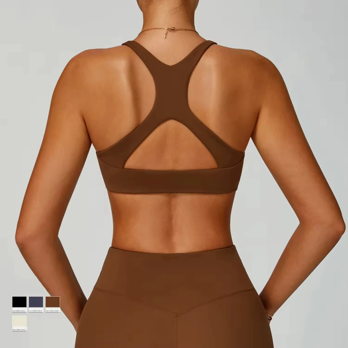 New High Support Sports Bra Front Closure Halter Neck Breathable Workout Bra Waterproof Running Fitness Sports Brassiere