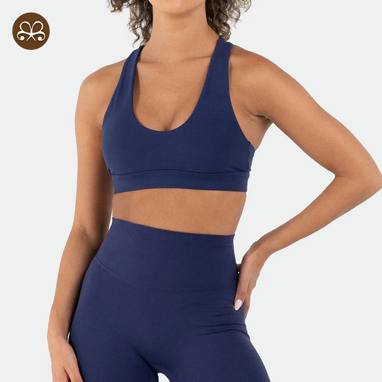 New Arrival Custom Strappy Back Yoga Bra Fitness Women's Sports Top Lightweight Quick Dry Yoga Bra