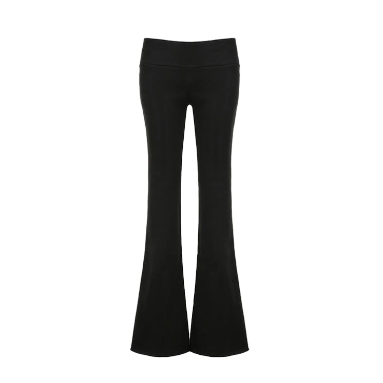 Custom Pilate Nude Feeling Sports Wide Leg Yoga Pants High-Waisted Stretchy Cropped Women Casual Yoga Pants