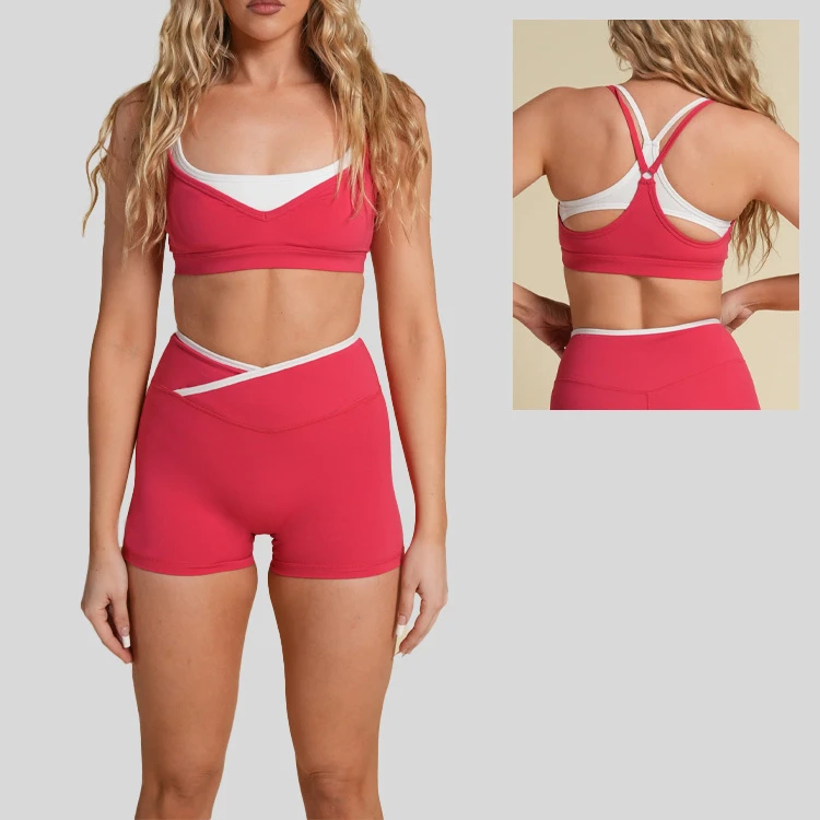 2026 Fitness Yoga Bra Quick Dry Gym 2 in 1 Sports High Support Sports Bra Plus Size Sports Yoga Bras for Women
