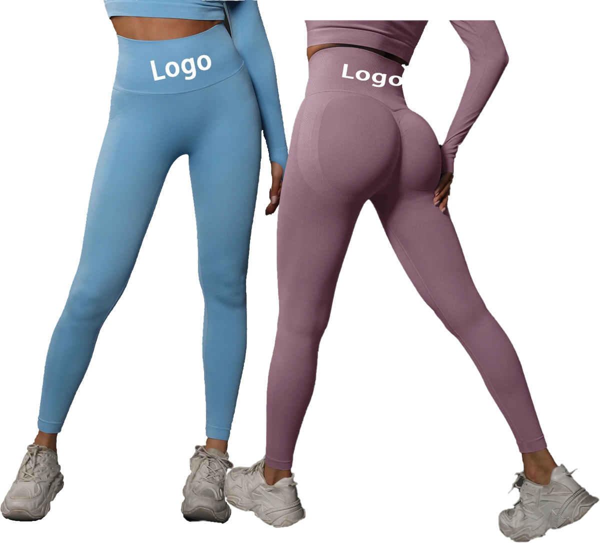 Women's High Waist Butt Lift Tummy Control Compression Gym Shorts Multi-Color Seamless Elastic Waist Running Leggings