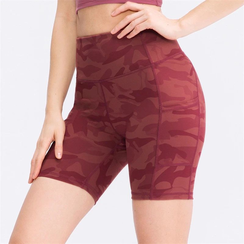 女式印花紧身短裤高腰涤纶弹力健身房瑜伽紧身衣定制标志快干运动压缩短裤