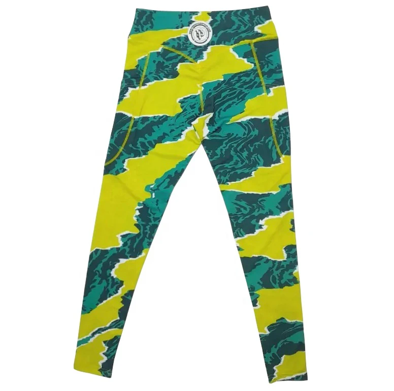 Seamless High Waist Custom Print Yoga Leggings For Women Cotton Bamboo Fabric Breathable Gym Fitness Tights