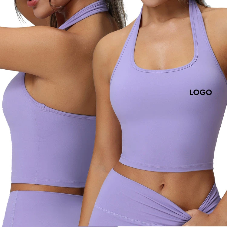 Women's Yoga U-Neck Hollow Double Layer Strap Medium Support Four-Way Stretch Lightweight Quick-Dry Breathable Eco-Friendly Gym