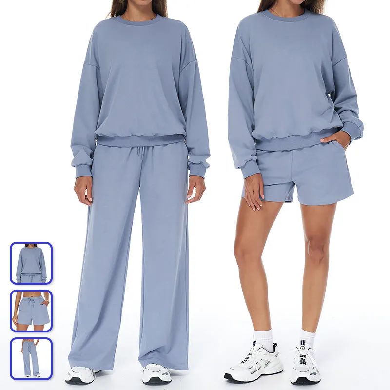 Wholesale Breathable 7-Piece Women's Gym Yoga Wear Set Workout Outfits Spandex/Nylon Color Blocking Elastic Waist Square Front