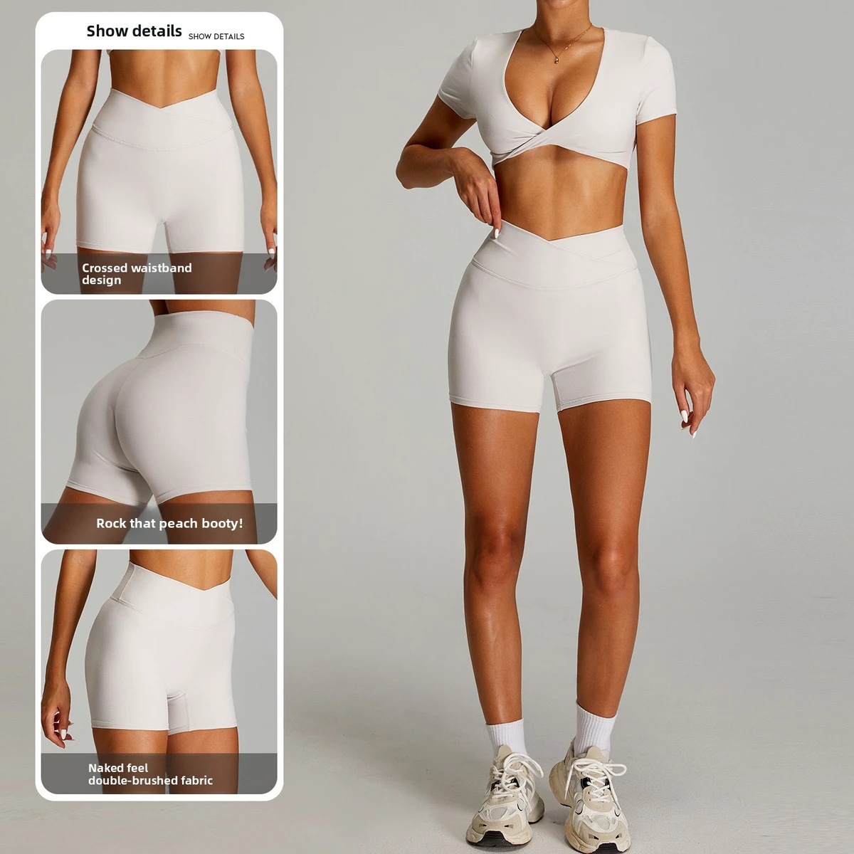 Women's High Waisted Seamless Butt Lifting Yoga Shorts Tight Fitting Quick Dry Sports Fitness Spandex Nylon Solid Color