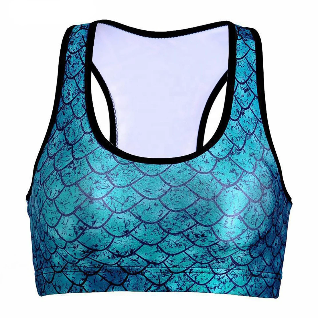 Custom Size High Quality Breathable Women's Yoga Sports Bra Spandex/Nylon Strapless Sublimation Printed Lace High Front High