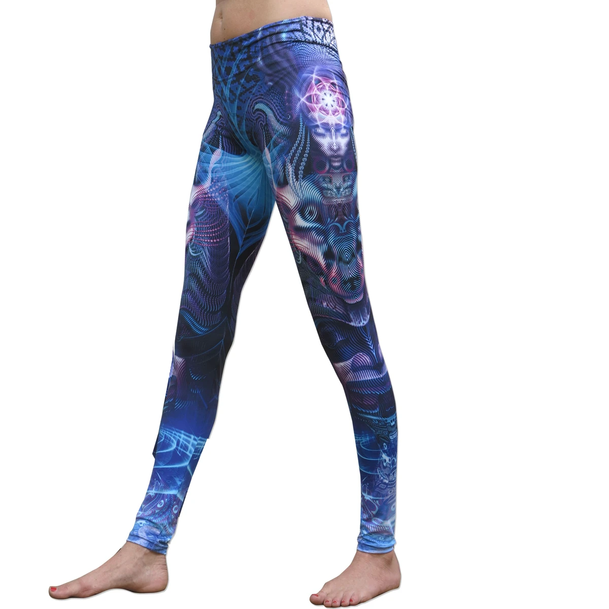 Women's High Waist Print Yoga Leggings-Full Length Four-Way Stretch Quick Dry Eco-Friendly Tummy Control Lightweight Breathable