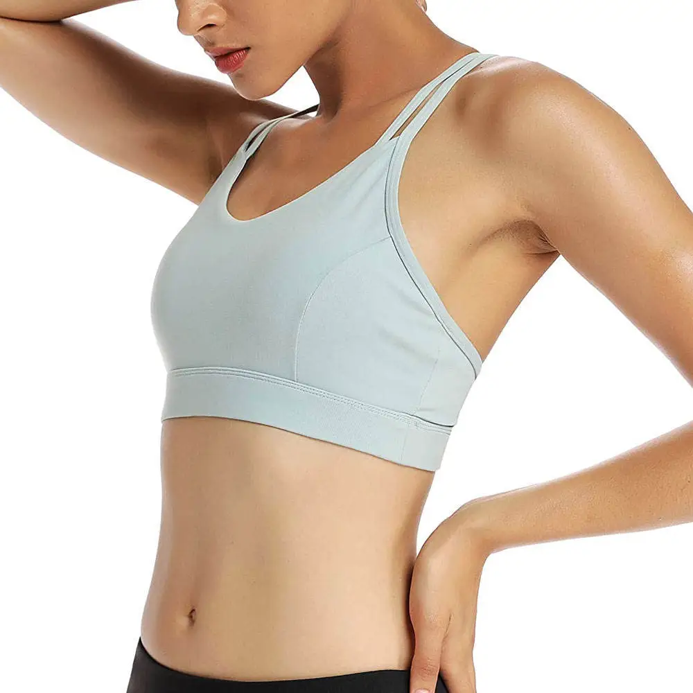 Achieve Maximum Comfort Your Workout Our New Design Adjustable Straps Sports Bra Featuring Embroidery Quick Dry Underwire