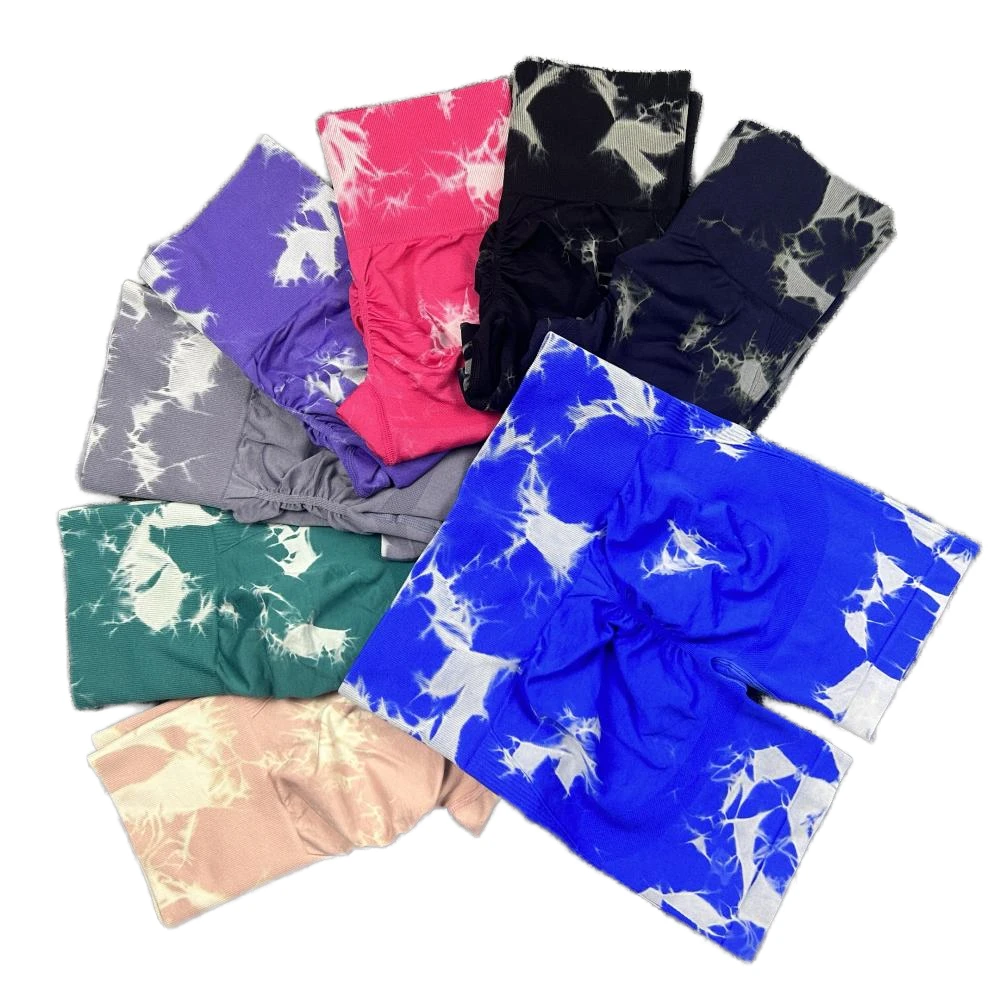 Women's Sports Fitness Shorts New Hip-Lifting Three-Point High Waist Elastic Tight Yoga Pants Comfortable Solid Pattern