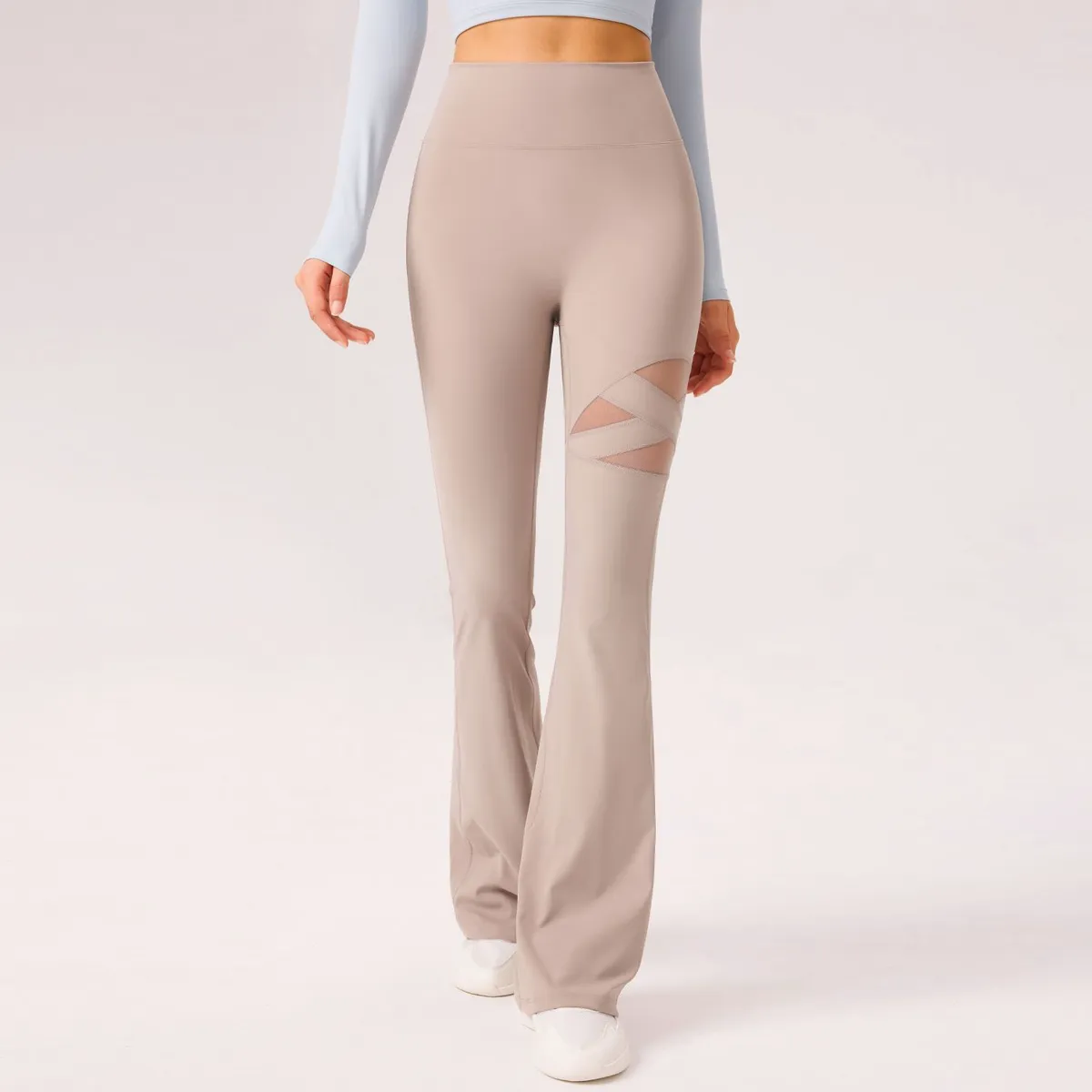 Solid High Waisted Breathable Spandex/Polyester Yoga Pants Women No Camel Toe Full Length Higher Quality Leggings