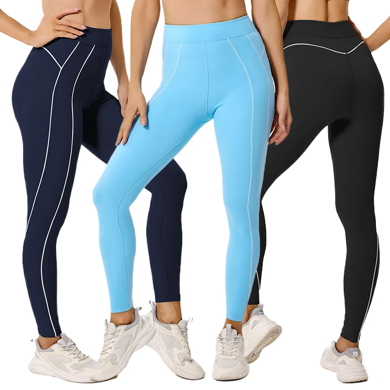 Women's High Waist Hip Fitness Pants Cross-Border Environmental Protection Fabric Peach Hip Tight Fashion Training Yoga Solid