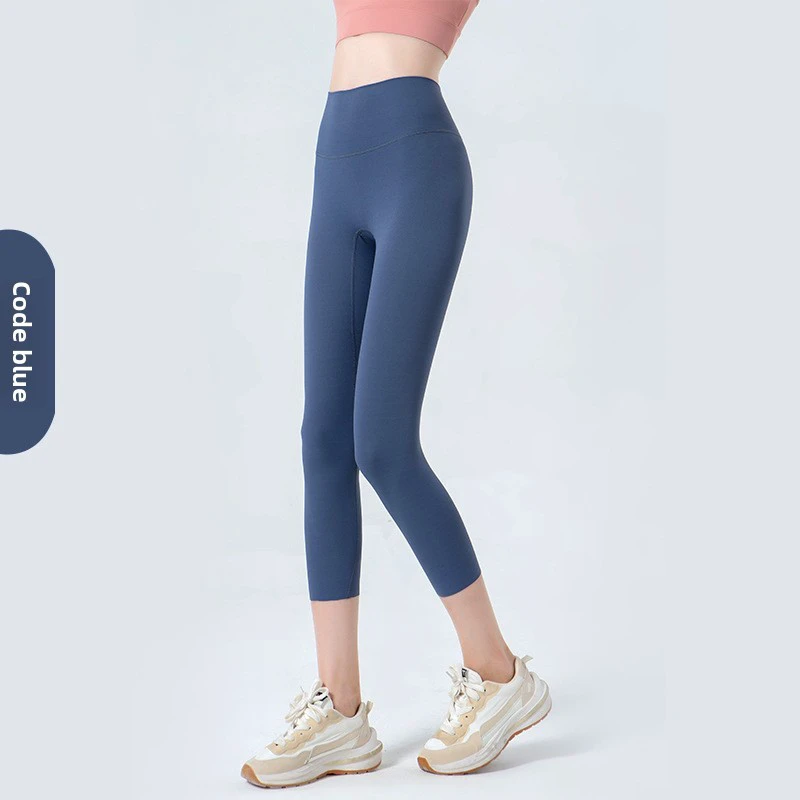Women's High Waist 7/8 Length Soft Cloud Fabric Back Pocket Slimming Ultra Stretchy Breathable Workout Yoga Leggings