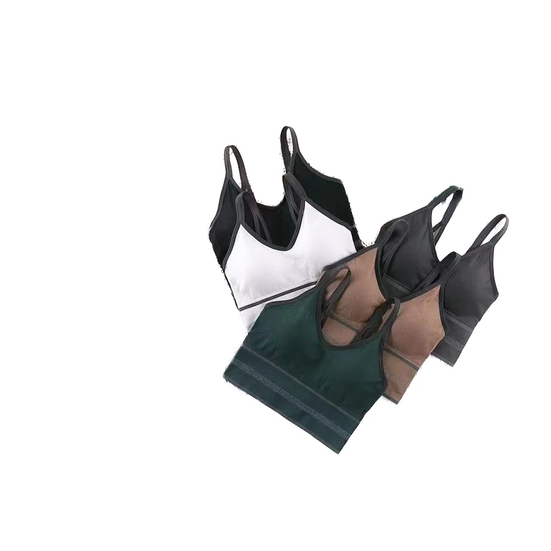 Women's Sporty Yoga Bras U-Back Seamless Underwear Solid Breathable Knitted Wire-Free Adjusted-straps Anti-Bacterial Full Cup