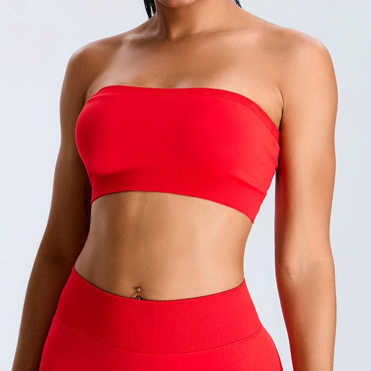 New Arrivals Halter Neck High Quality Backless Sports Bra Running Fitness Adjustable Seamless Yoga Sports Bra