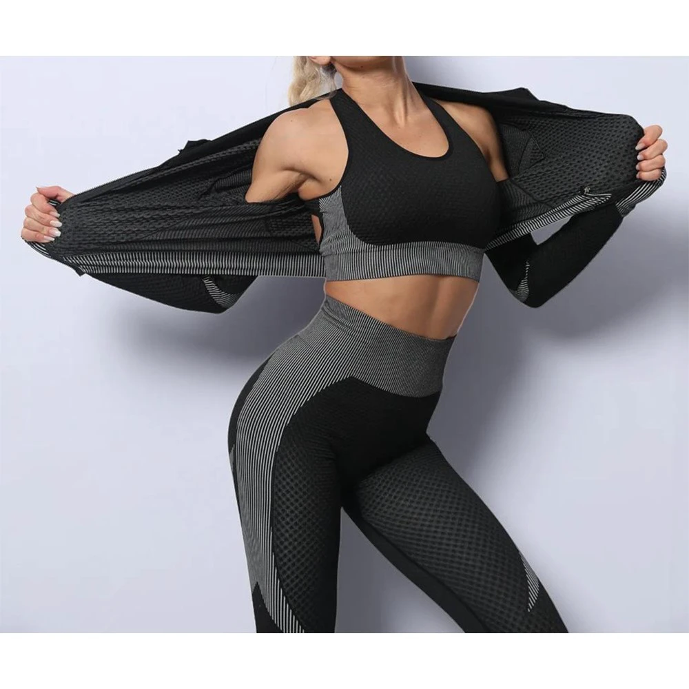 New Women Yoga Set Gym Clothing Female Active Sports Wear Running Fitness Suit Yoga Set Seamless Sport Set 2026