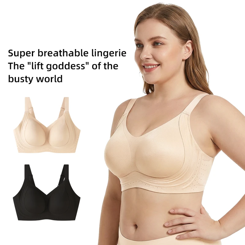 High Quality Push-up Comfortable Bras For Women Factory Custom S-3XL Nylon Seamless Plus Size Big Cup Bra Brasier Para Mujer