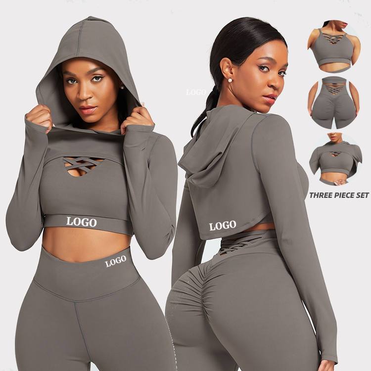 Custom Yoga Suit Plus Size Womens Clothing Sportswear Push up Sports Bra High Waist Leggings for Women Fitness Sets Gym Wear
