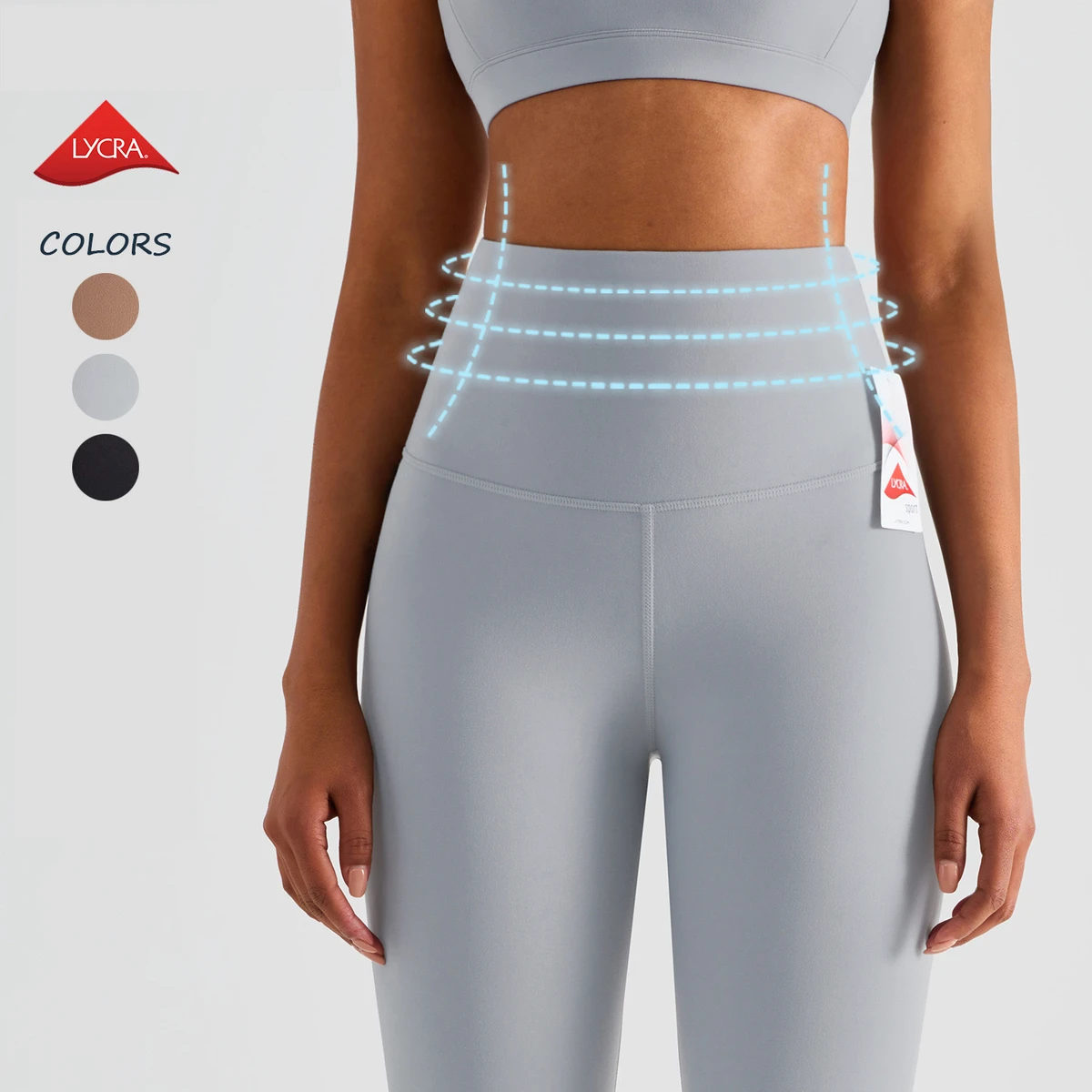 New Women Nylon Premium Activewear Workout Running Tights High Waist Tummy Control Luxury Yoga Pants Leggings