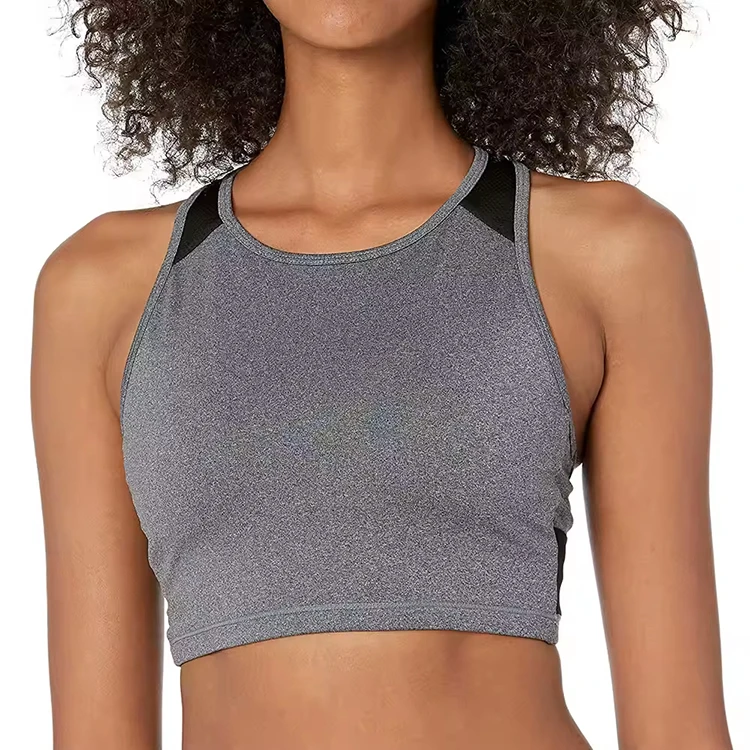 Best Edition Women's Plus Size Racerback Sports Bra U Neck High Support Seamless Stretchy Fitness Bra Comfortable for Daily Use