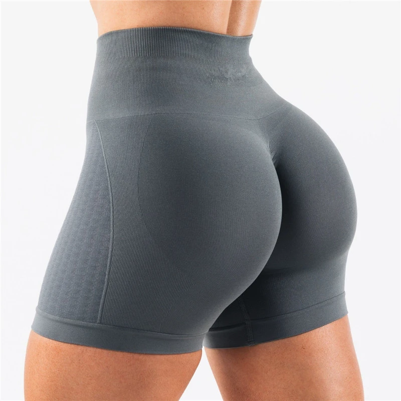 M319 Hot Sell Skinny Body Lift Jacquard Three-Quarter Fitness Shorts Seamless Lightweight Yoga Pants