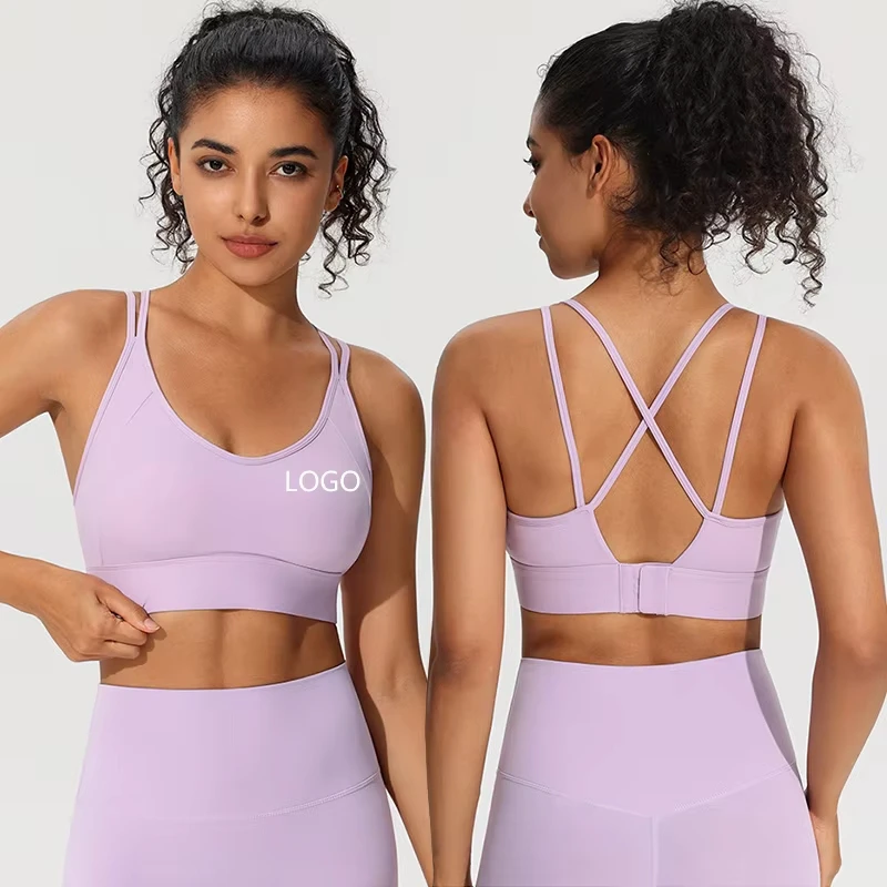 New Arrival Double Straps Adjustable High Support Sports Bra Backless Breathable Yoga Gym Bra Women's Clothing