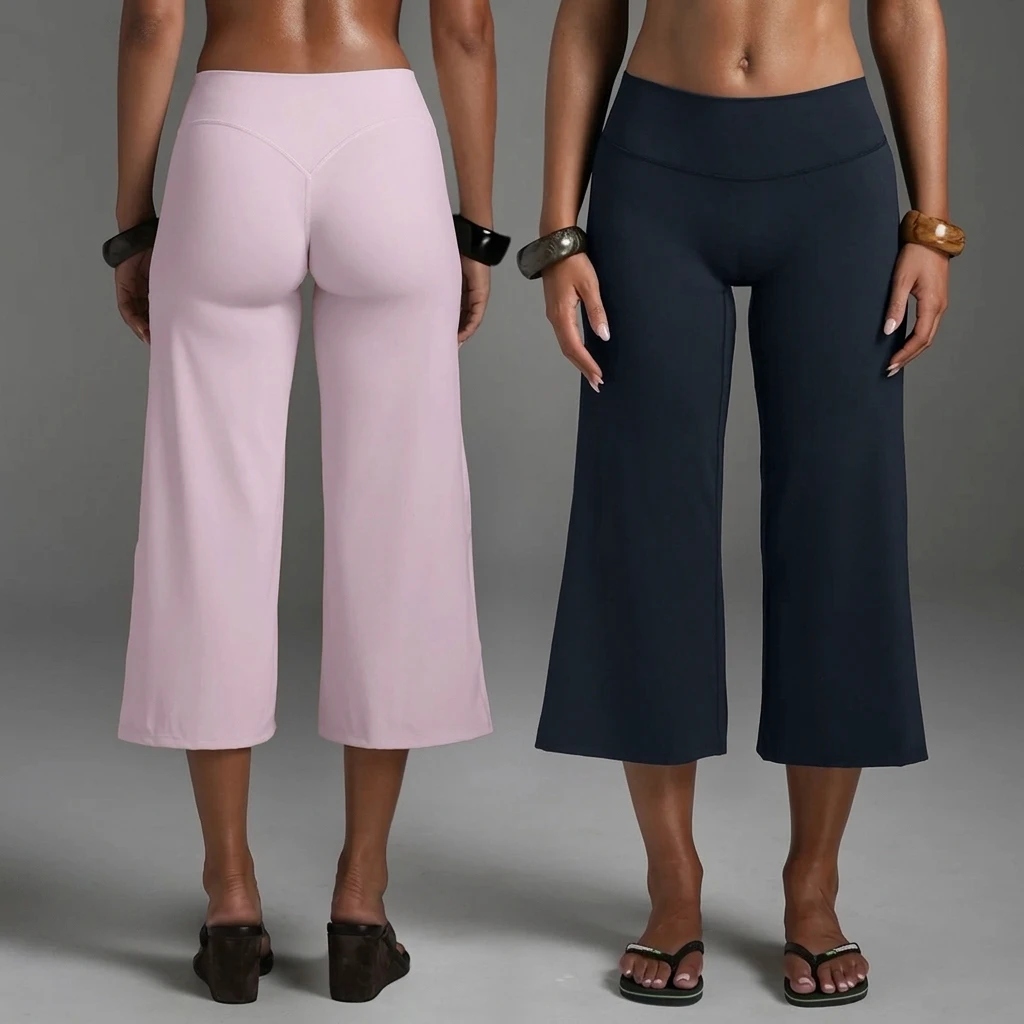 Premium High Waist Wide Leg Yoga Trousers Soft Stretch Sculpting Activewear Pants for Studio Fitness and Lifestyle