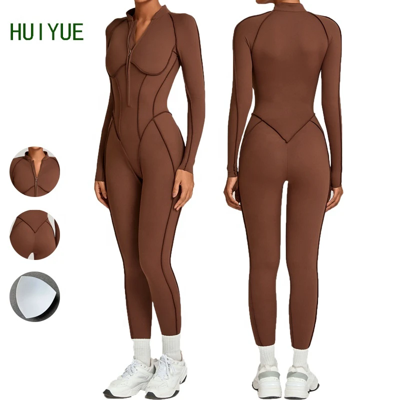 Customized Logo High-Quality Yoga Jumpsuit Tight Fitting Moisture Wicking Gym Treadmill Exercise Jumpsuit For Women