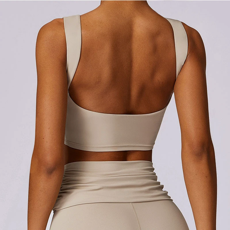 2025 Summer Soft Comfortable High Impact Sports Bra Wide Straps Back Wing Bras Fitness Wear Sport Bra Top