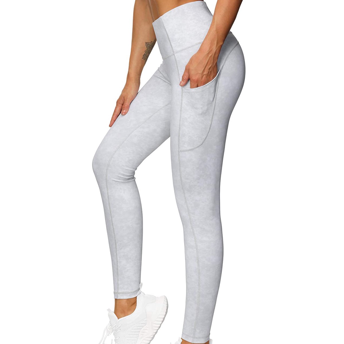 Yoga Polyester Leggings Pants With side Pockets womens leggings Fitness Gym Push Up Butt Lift High Waist