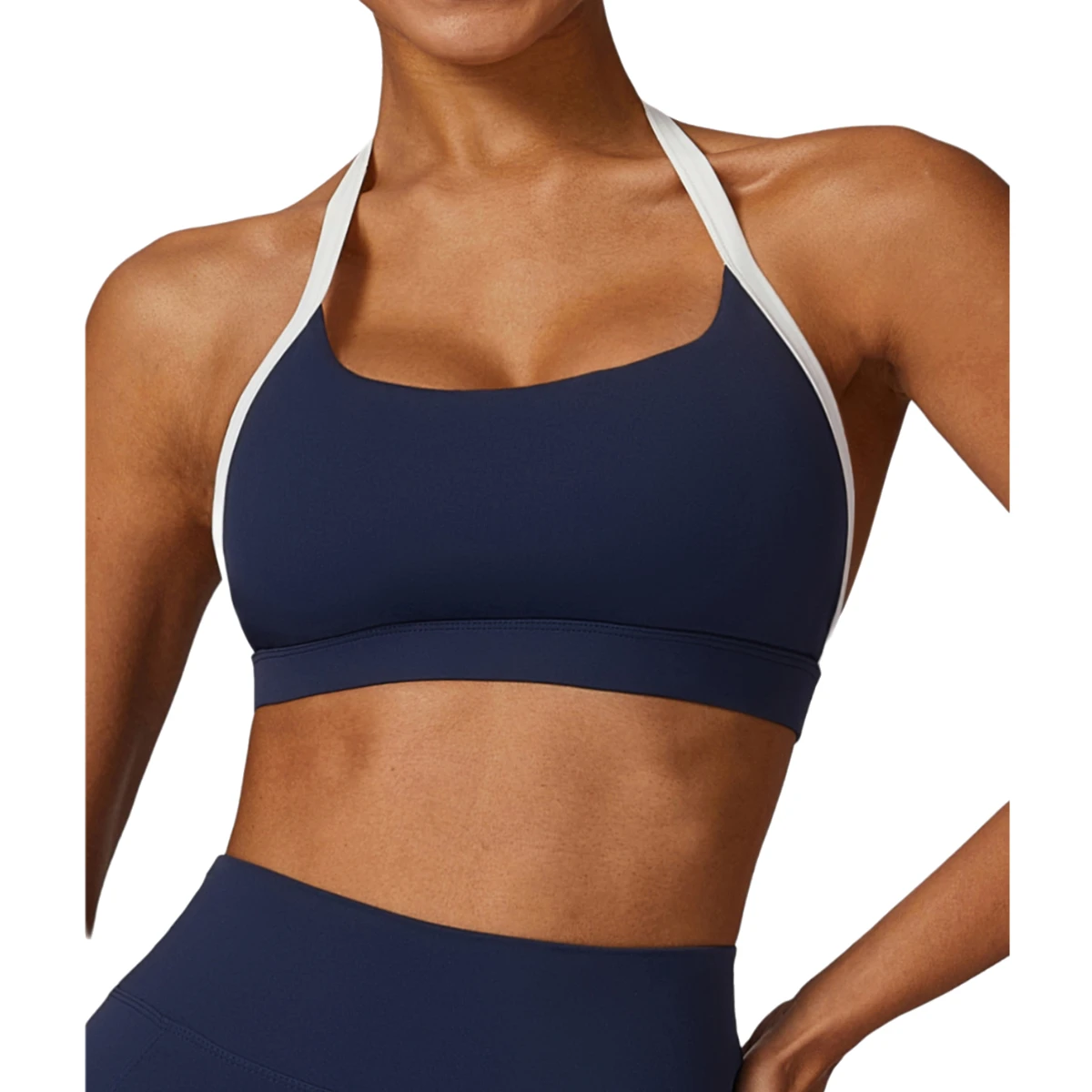 High Strength Shockproof Push-Up Hollow Yoga Bra with Soft Quick Dry Breathable Thin Shoulder Straps Comfortable Sports Bra