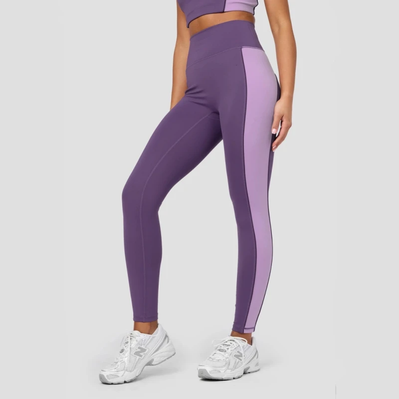 New High Waist Four Way Stretch Yoga Leggings Women Fitness Workout Gym Pants with Contrast Side Panel