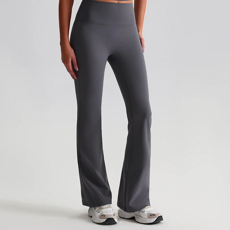 New Arrival High Waist Bell Bottom Gym Leggings Wide Leg Flared Tummy Control Sports Wear