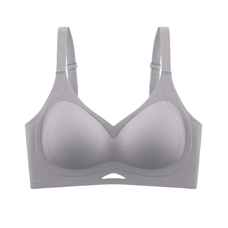 Factory Direct Comfortable Seamless Push Gel Sports Bra for Women Adjustable Wireless Fixed Cups Non-Slip Straps Everyday Bras
