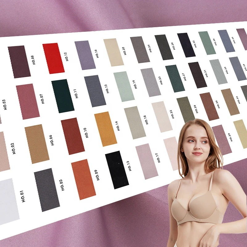 Heavyweight 300GSM Nylon Spandex 4-Way Stretch Sandwich Interlock Scuba Women Knitting Underwear Bra Sportswear Fabric