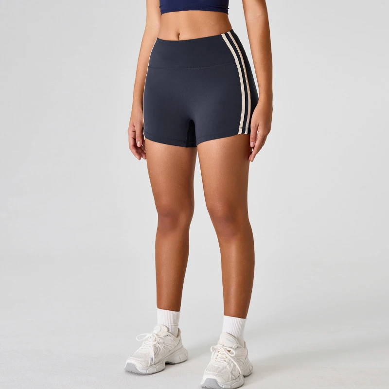 Women Athletic Yoga Shorts Quick Dry Compression Tight Fit High Waist Gym Shorts