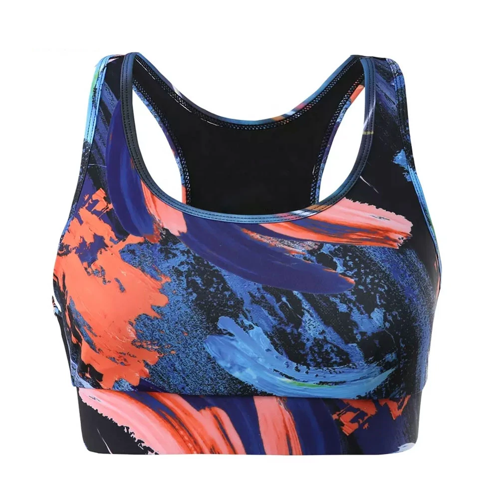 Women's Plus Size Sports Bra Breathable Lightweight Adjustable Straps Front Medium Support Workout Gym Daily Four-Way Stretch